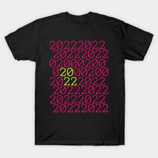 2022 binary code in pink T-Shirt